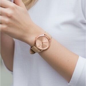 Rose Gold leather band Watch